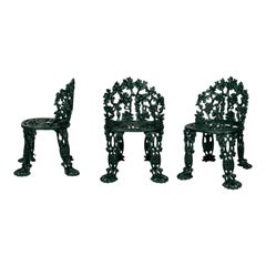 Victorian Garden Patio Grape & Leaf Iron Side Chairs Atlanta Stove Works 4