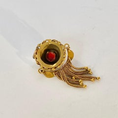 Victorian Garnet and 18 Carat Gold Pendant