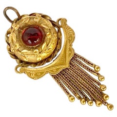 Victorian Garnet and 18 Carat Gold Pendant