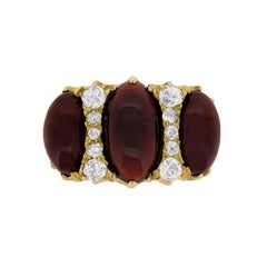 Victorian Garnet and Diamond Dress Ring, circa 1880s