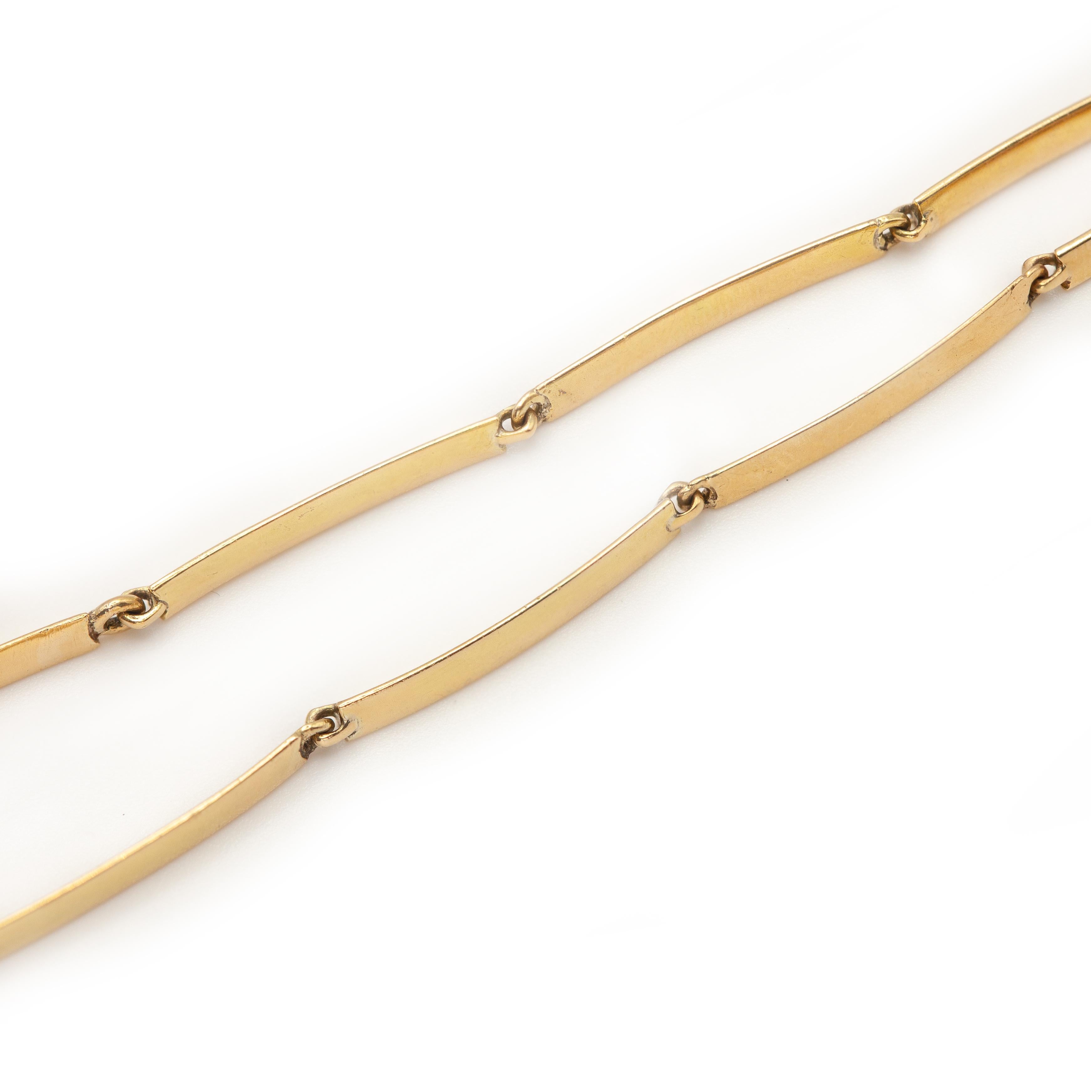 Collana vittoriana con granato e diamanti in oro 14K in vendita 2