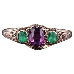 Victorian Garnet and Paste Ring of Gold