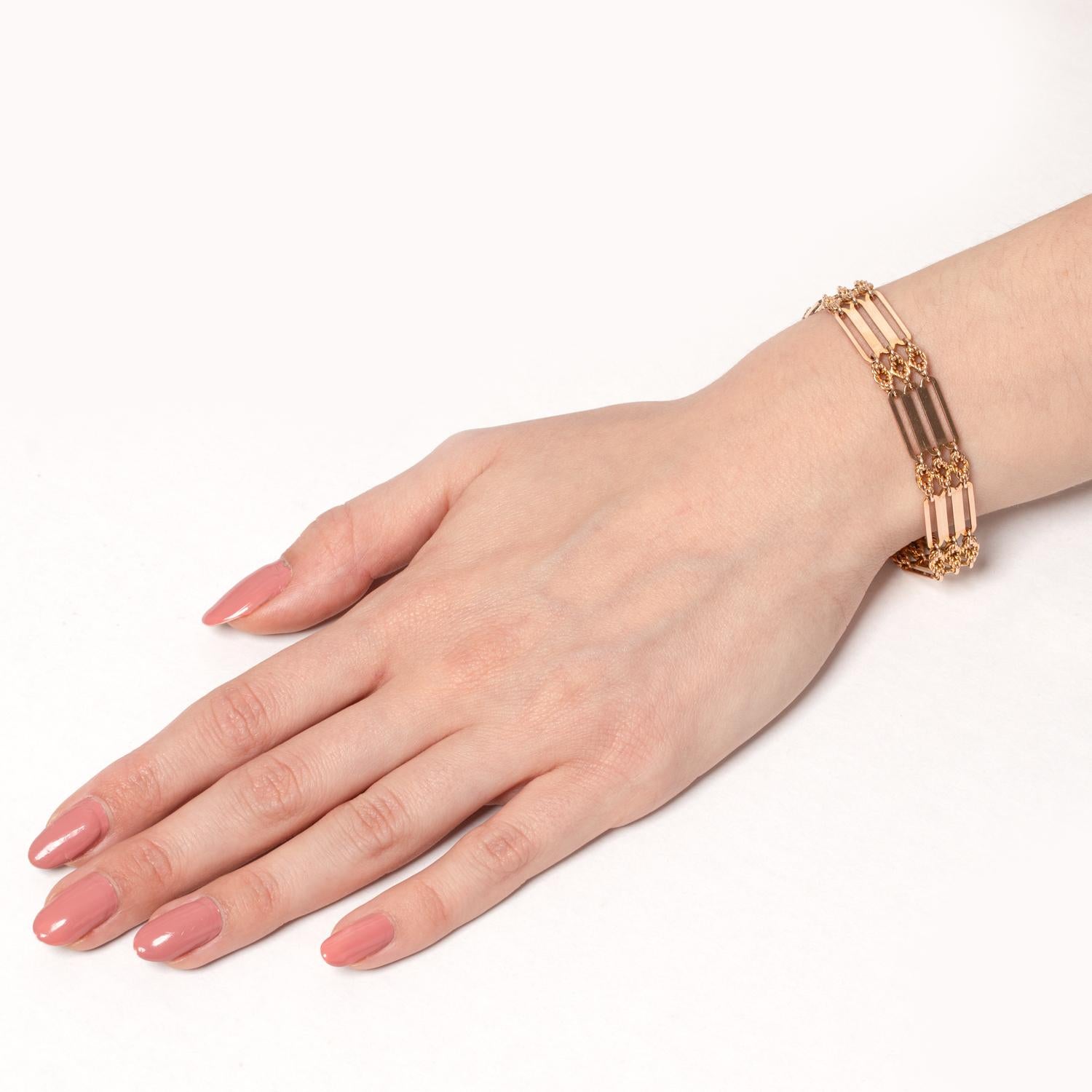 Bracelet victorien en or 15 carats, c.1900 Bon état - En vente à London, GB