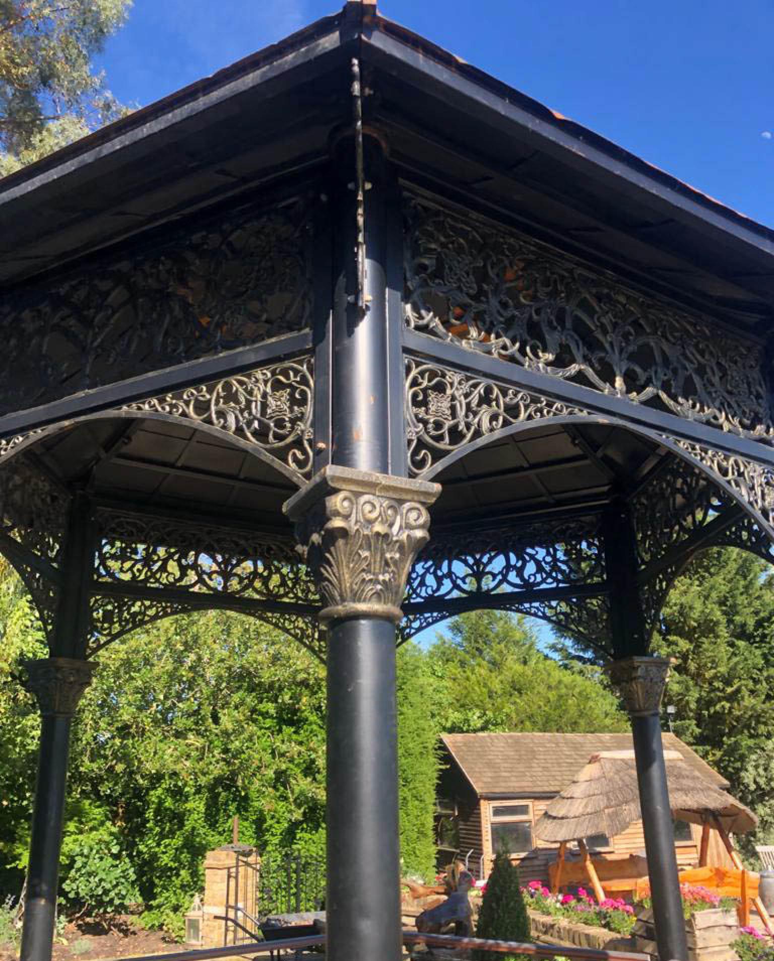 Victorian Gazebo Cast Iron Garden Pavillion Architectural Shade Bandstand 6