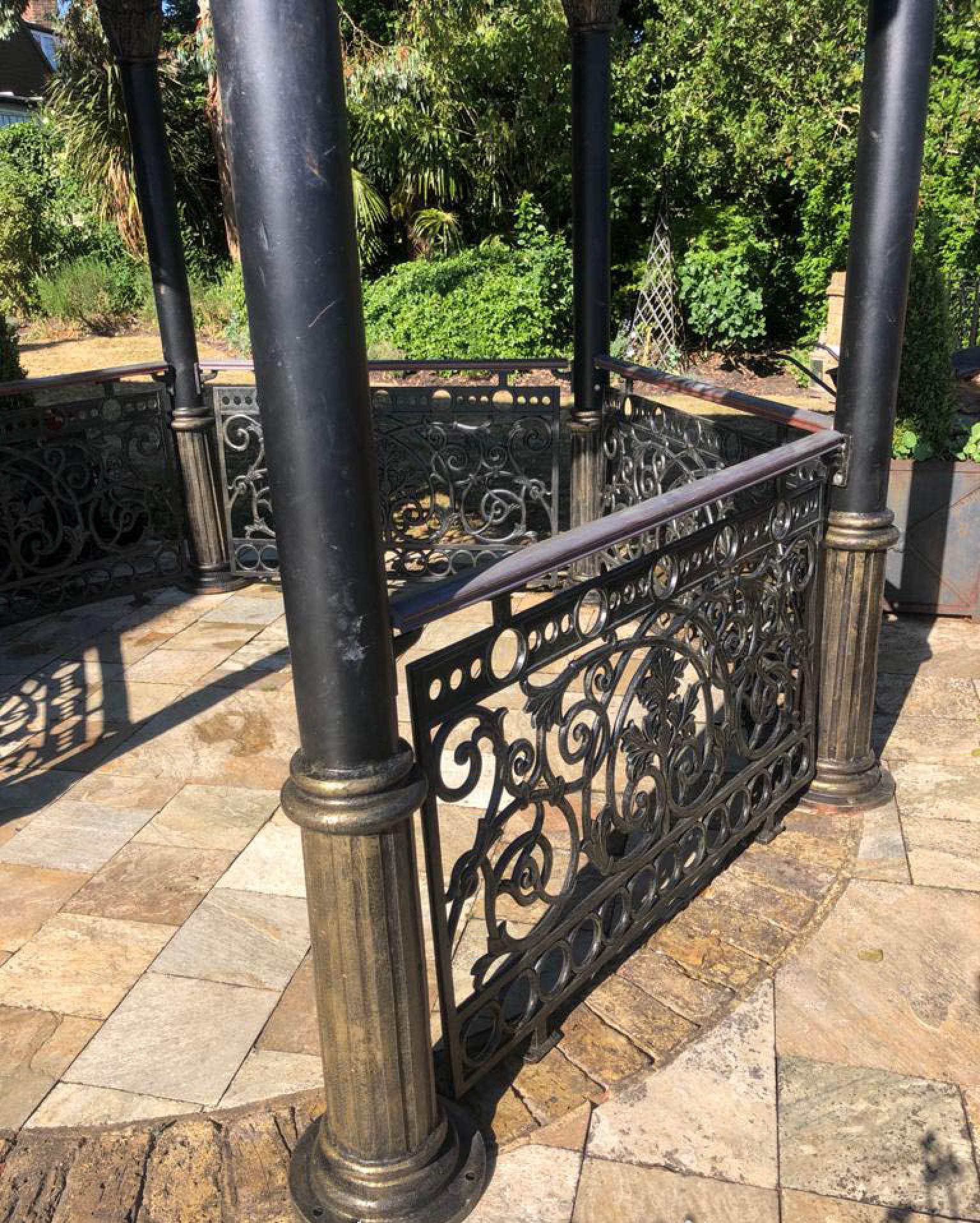 Victorian Gazebo Cast Iron Garden Pavillion Architectural Shade Bandstand 7