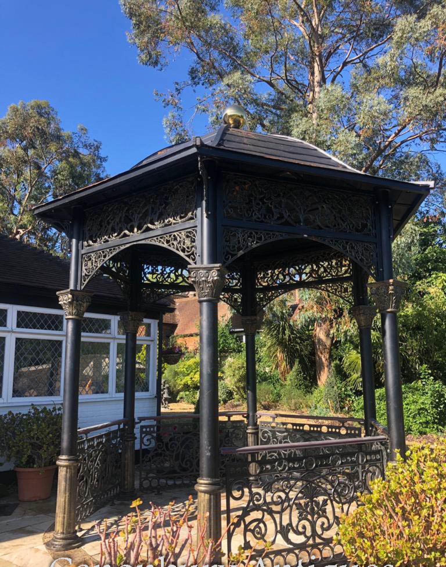 Victorian Gazebo Cast Iron Garden Pavillion Architectural Shade Bandstand 9