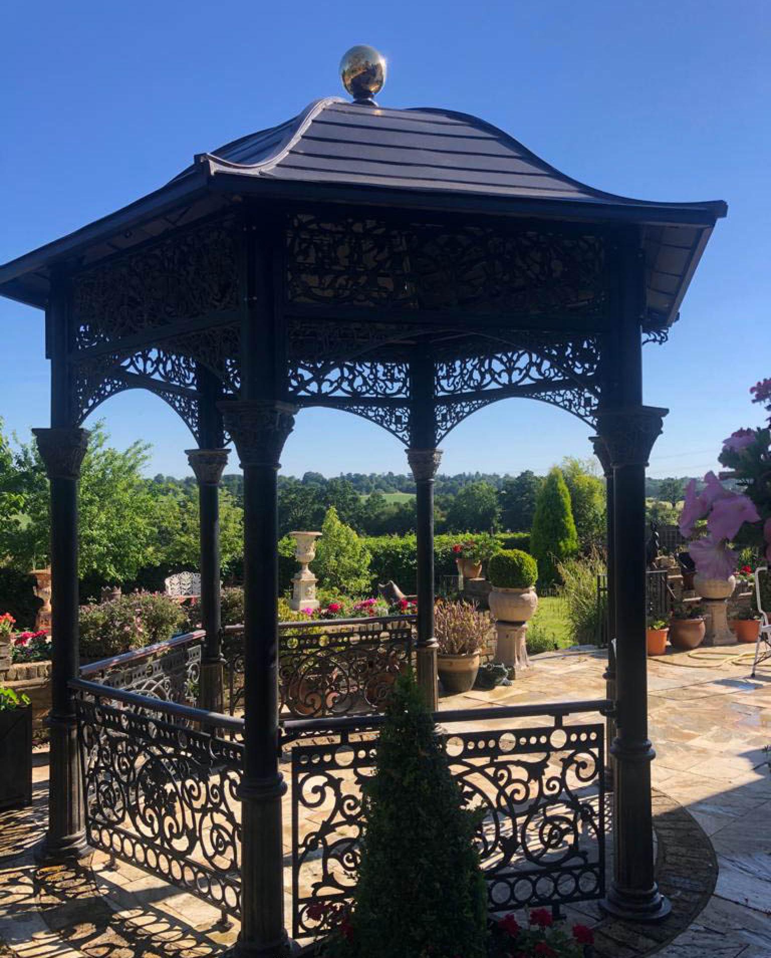 Victorian Gazebo Cast Iron Garden Pavillion Architectural Shade Bandstand 10