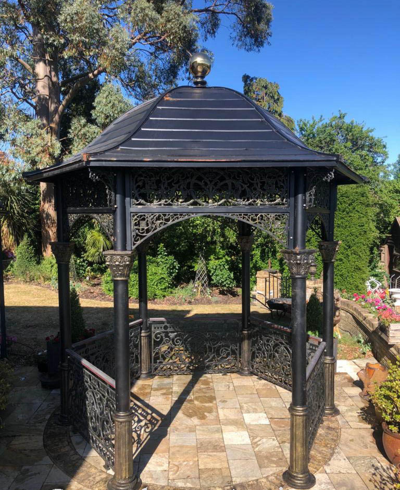 Victorian Gazebo Cast Iron Garden Pavillion Architectural Shade Bandstand 1