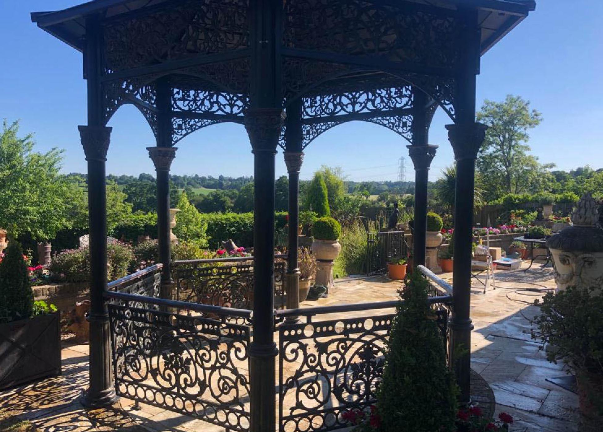 Victorian Gazebo Cast Iron Garden Pavillion Architectural Shade Bandstand 2