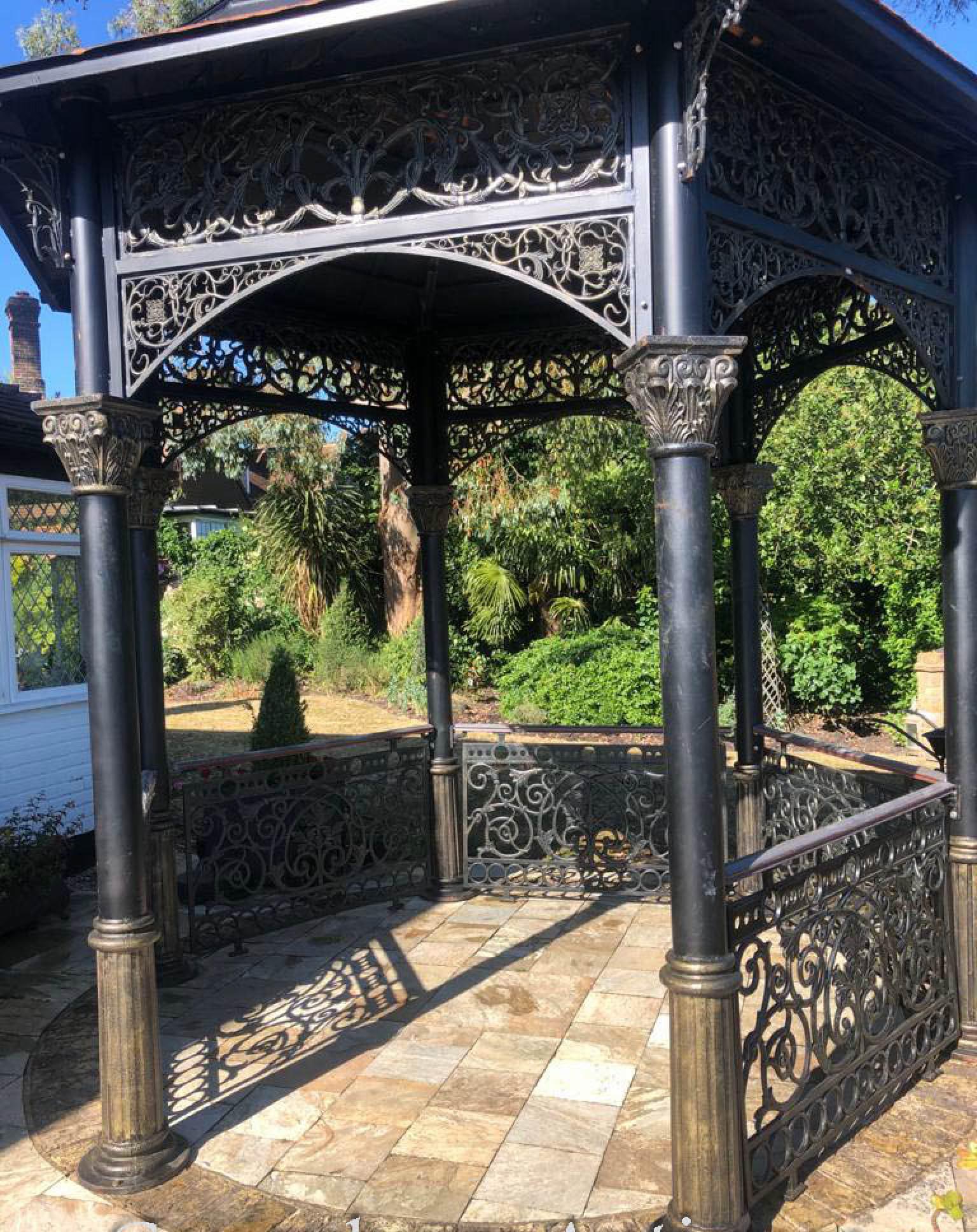 Victorian Gazebo Cast Iron Garden Pavillion Architectural Shade Bandstand 3