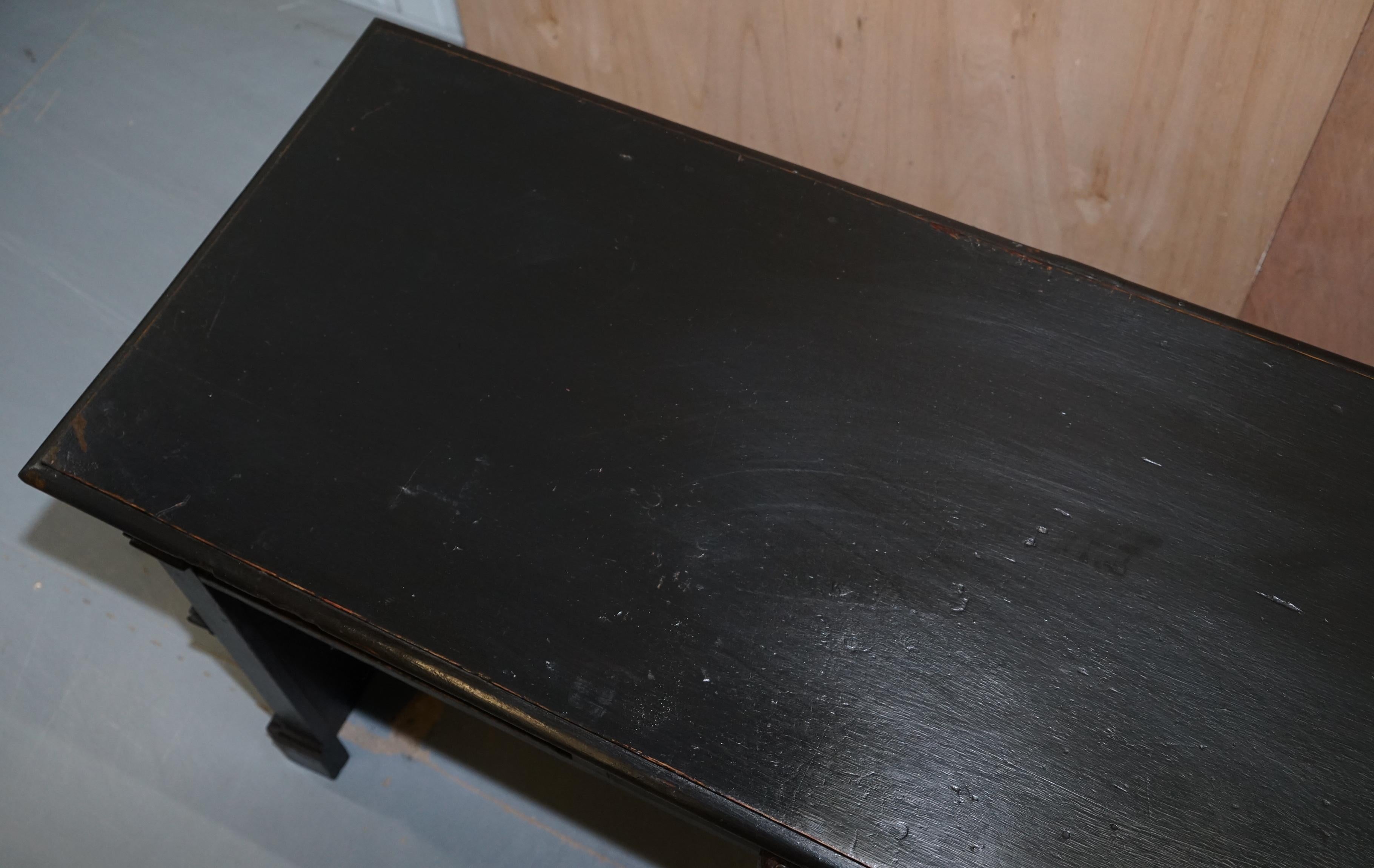 19th Century Victorian Gendarm Ebonised Haberdashery Shop Counter Desk Alarmed till Drawer