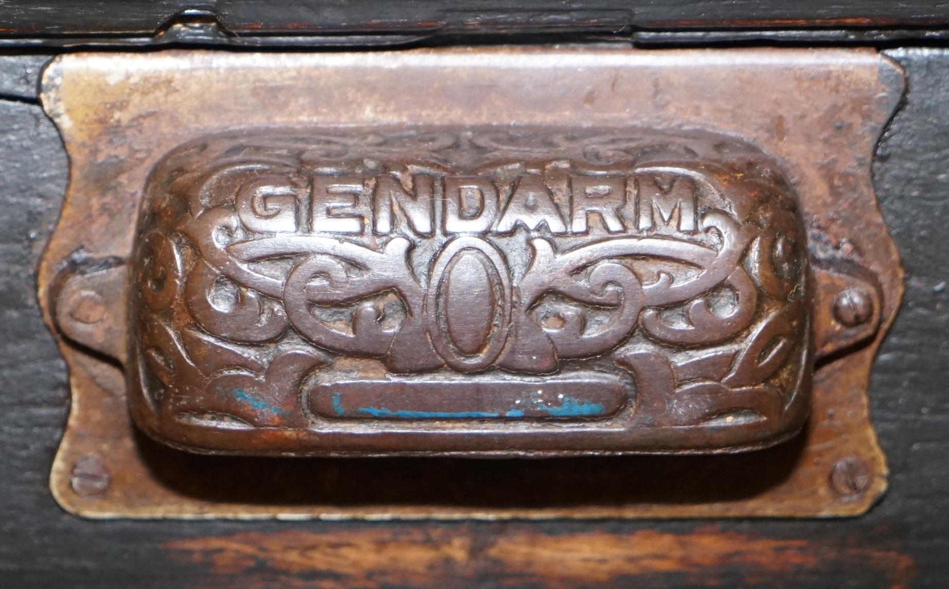 Victorian Gendarm Ebonised Haberdashery Shop Counter Desk Alarmed till Drawer 2