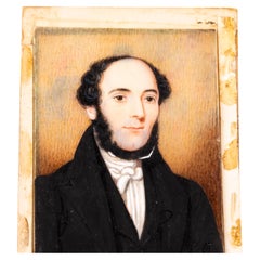 Victorian Gentleman Portrait Miniature Dated 1841