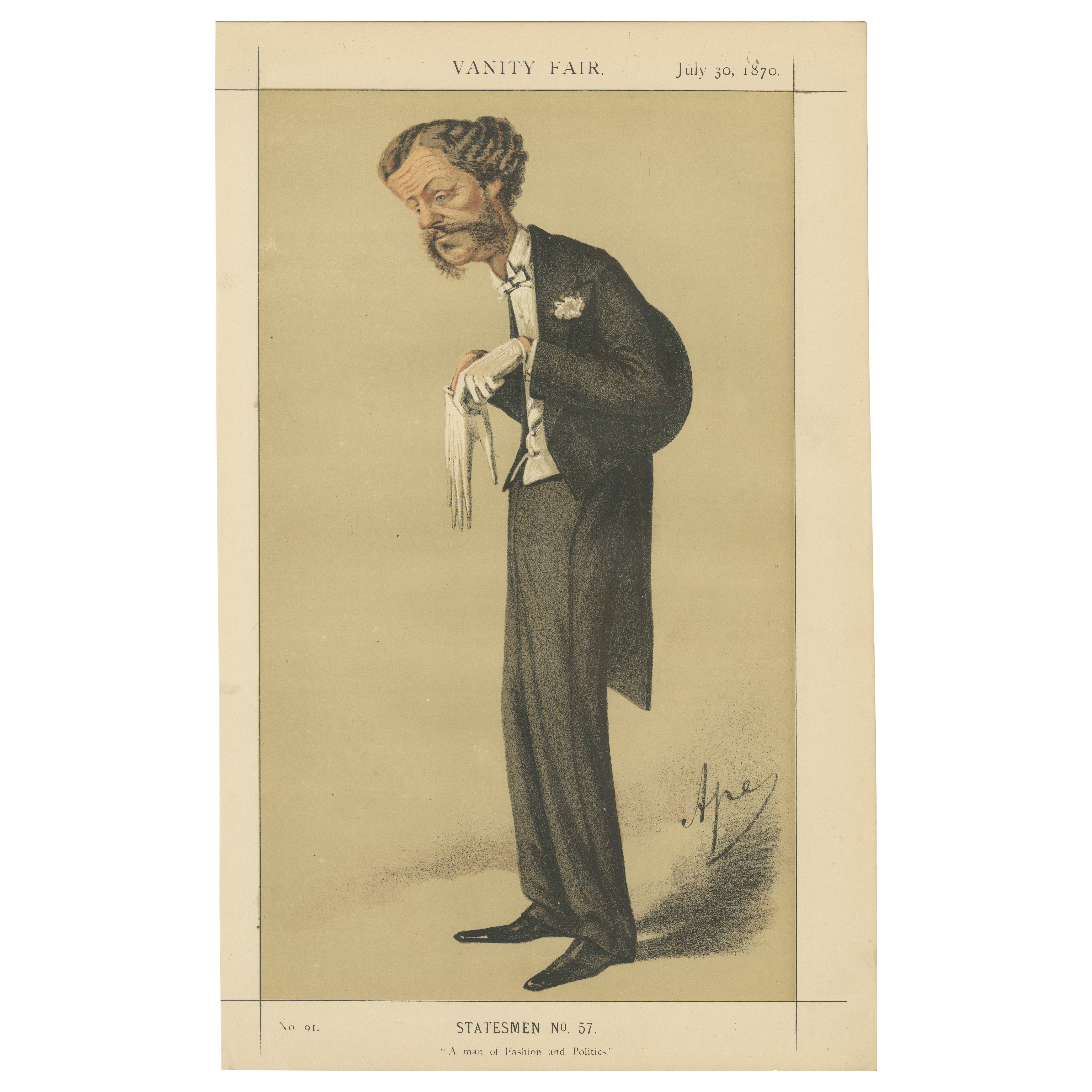 Victorian Gentleman Statesman – Vanity Fair Profile Portrait, 1870