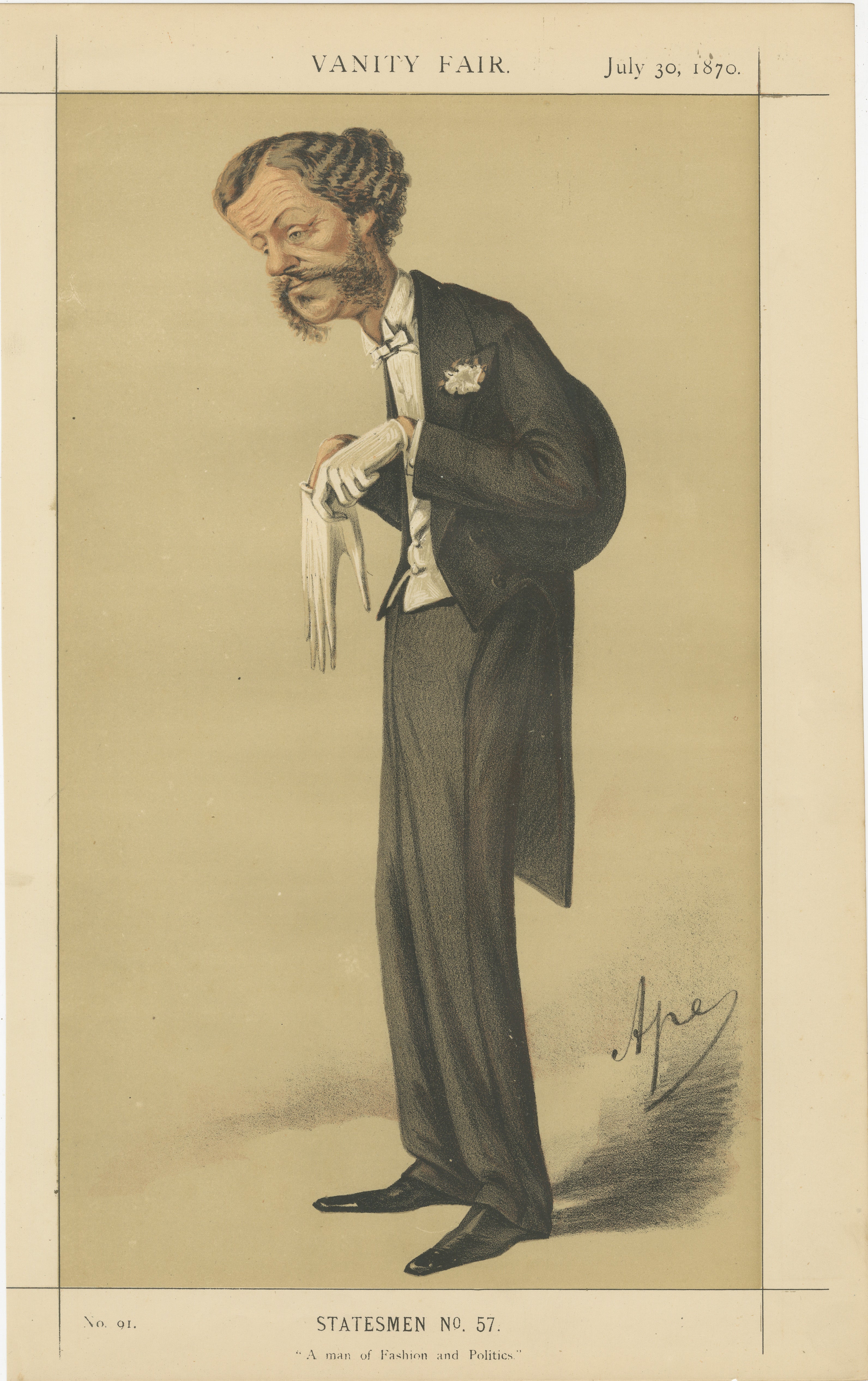 Victorian Gentleman Statesman – Vanity Fair Profile Portrait, 1870