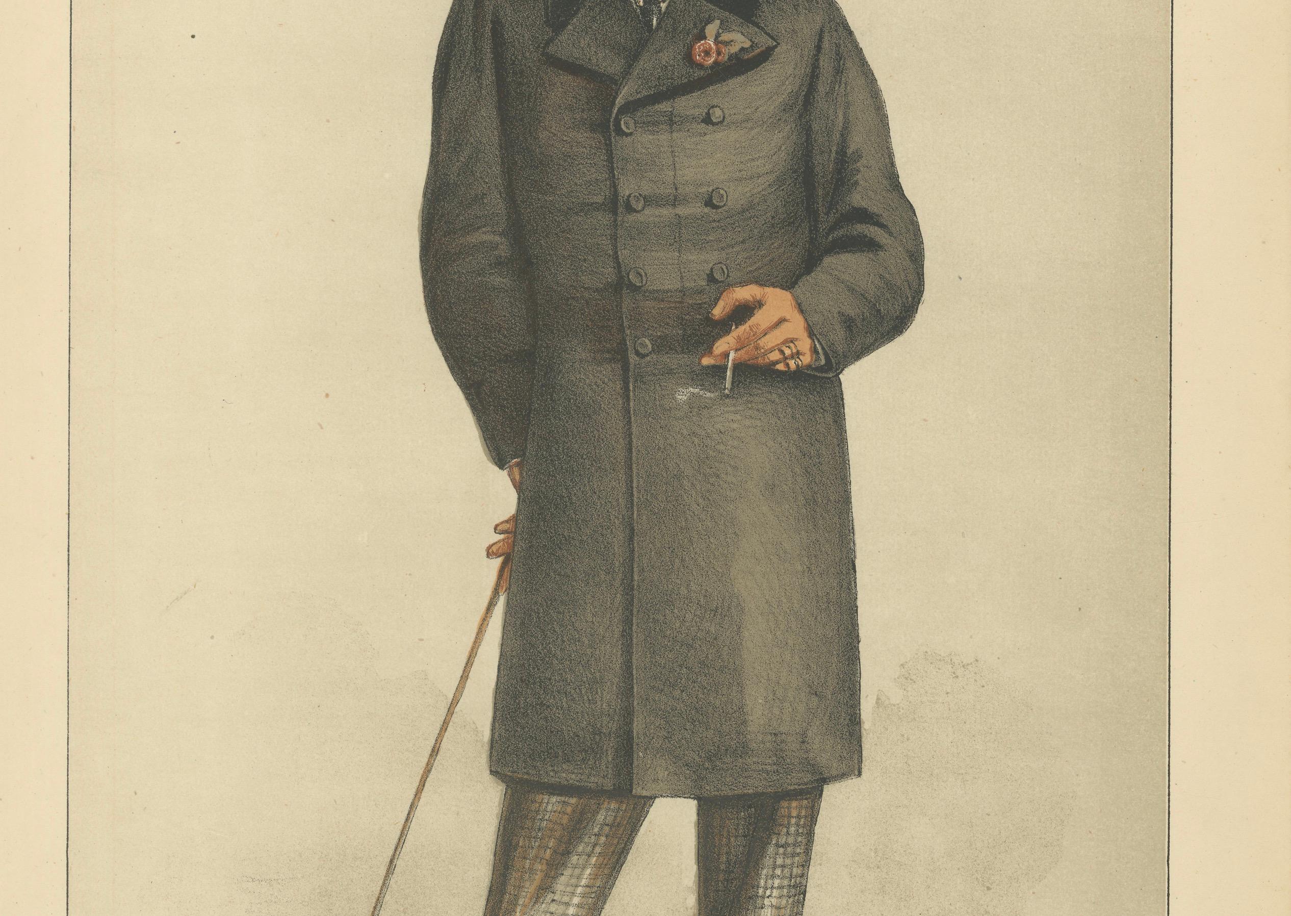 Victorian Gentleman with Cane – Vanity Fair Statesmen No. 68, 1870