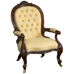Antique Victorian Gentlemans Armchair