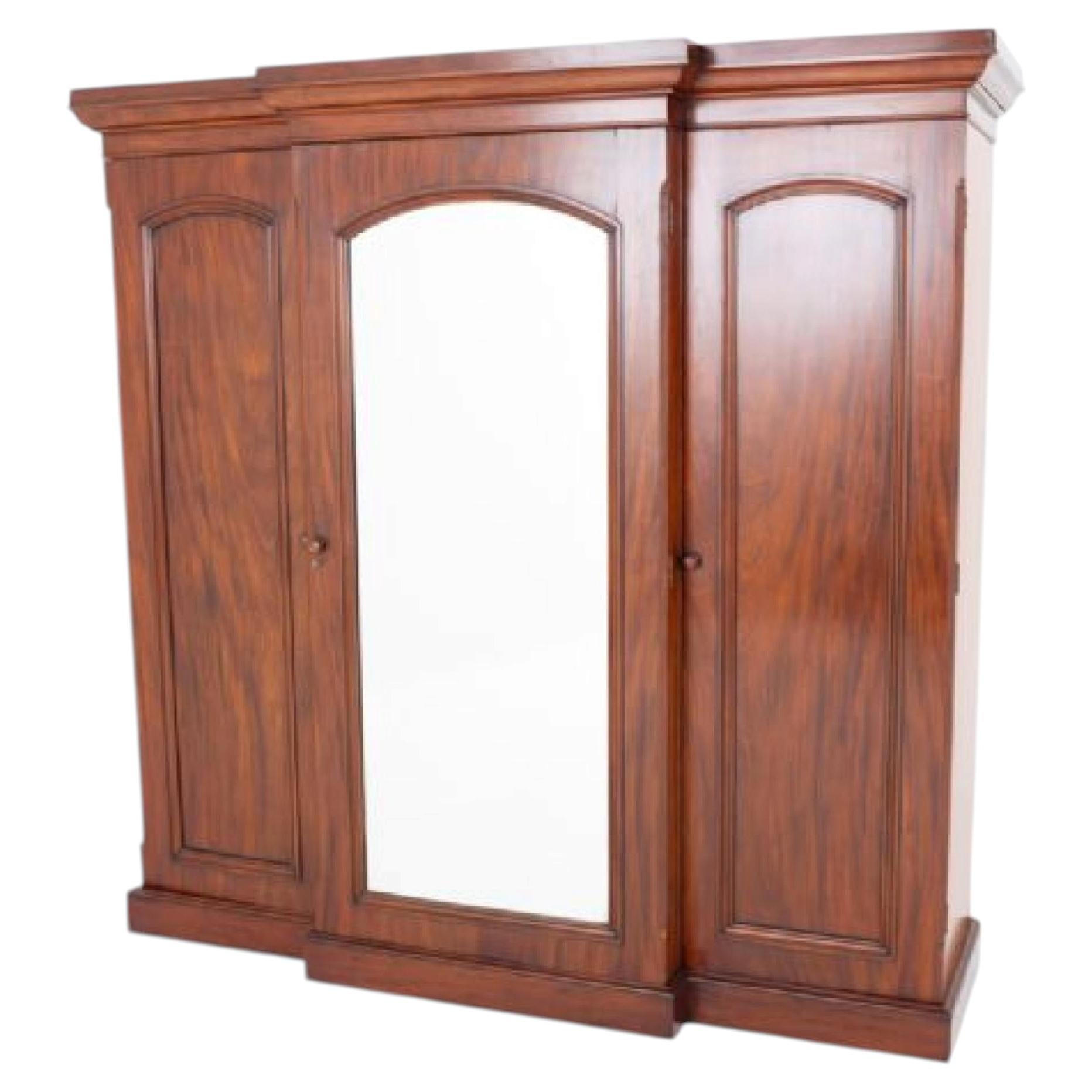 Victorian Gentlemans Wardrobe Mahogany Closet Period Antique 1860