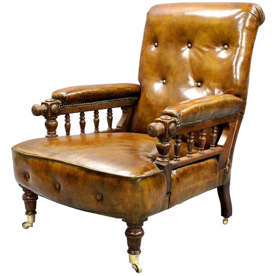 Victorian Gentlemen’s Reclining Leather Armchair