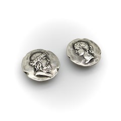 Victorian George Shiebler Sterling Silver Homeric Cufflinks