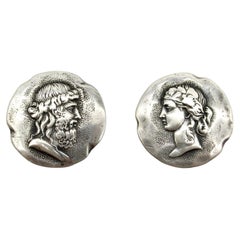 Victorian George Shiebler Sterling Silver Homeric Cufflinks