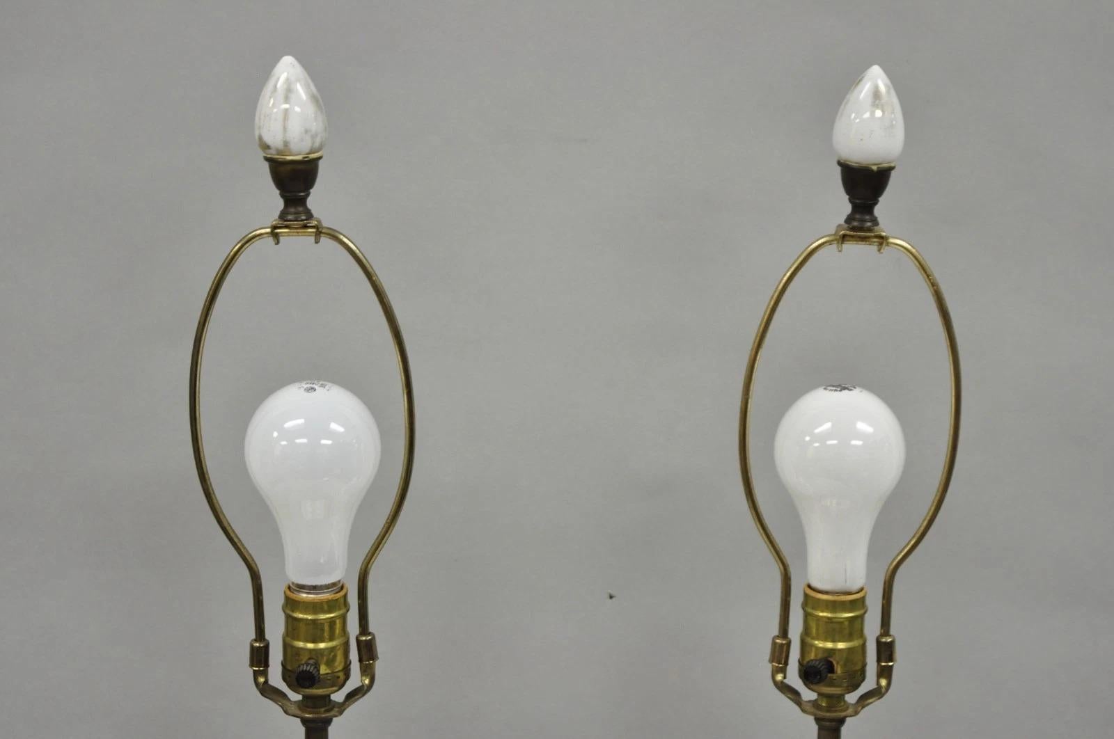 Vase Victorien en Porcelaine Allemande Meissen Porcelain attr. Paire de lampes de table françaises en vente 5