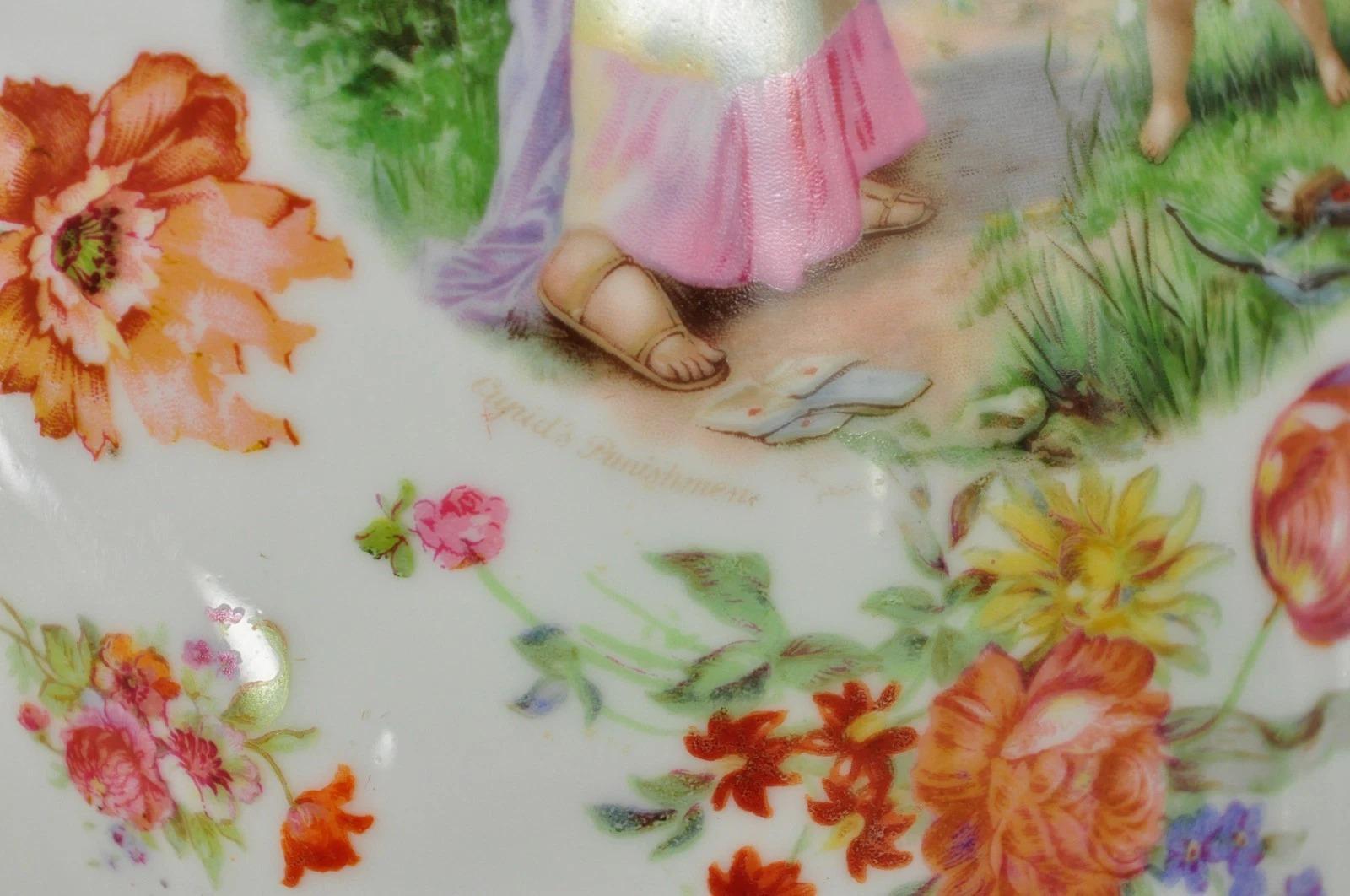 Vase Victorien en Porcelaine Allemande Meissen Porcelain attr. Paire de lampes de table françaises en vente 9