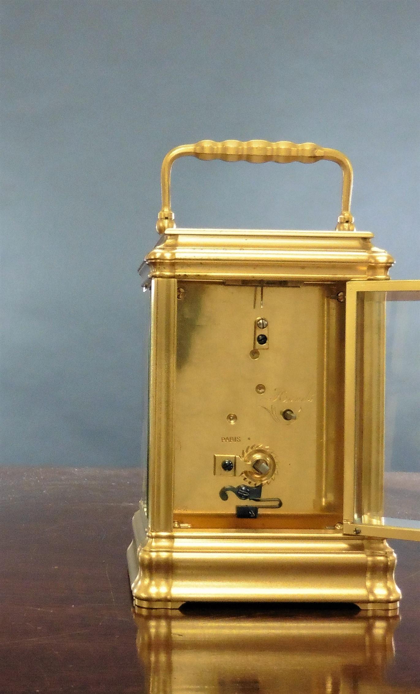 Victorian Gilded Carriage Clock In Good Condition For Sale In Norwich, GB