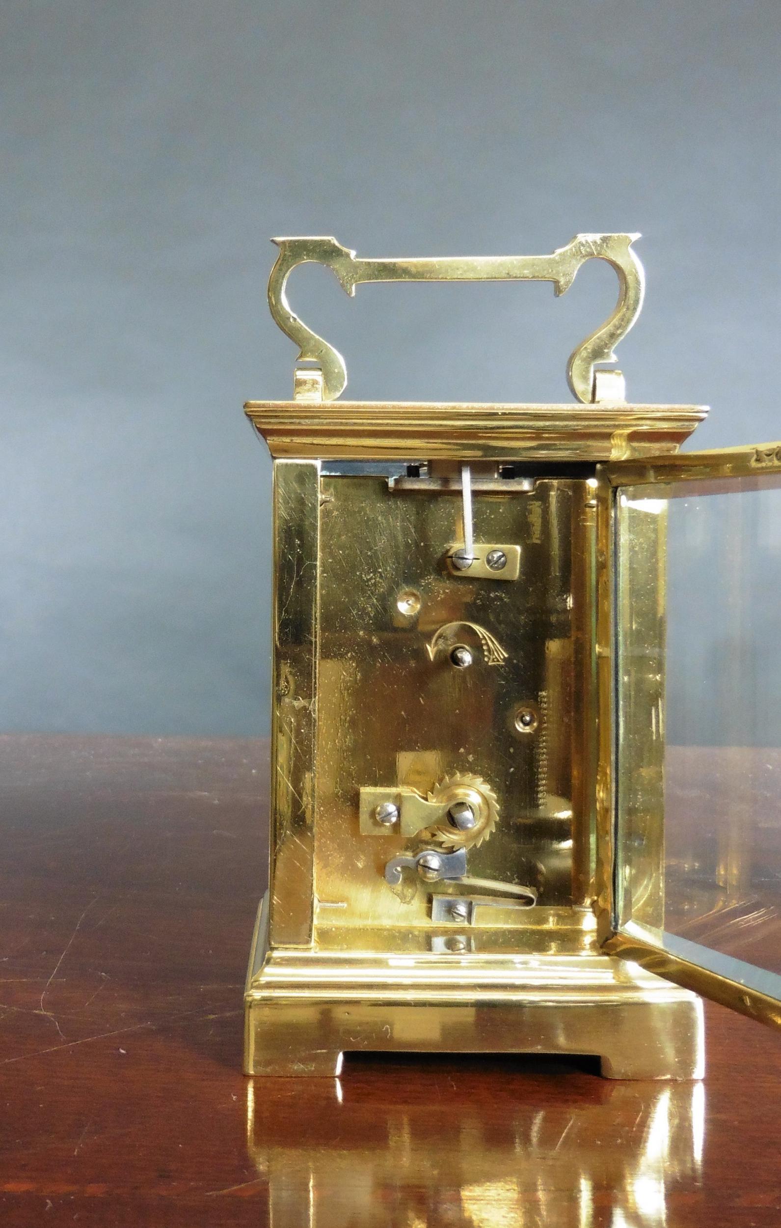 Brass Victorian Gilded Carriage Clock For Sale