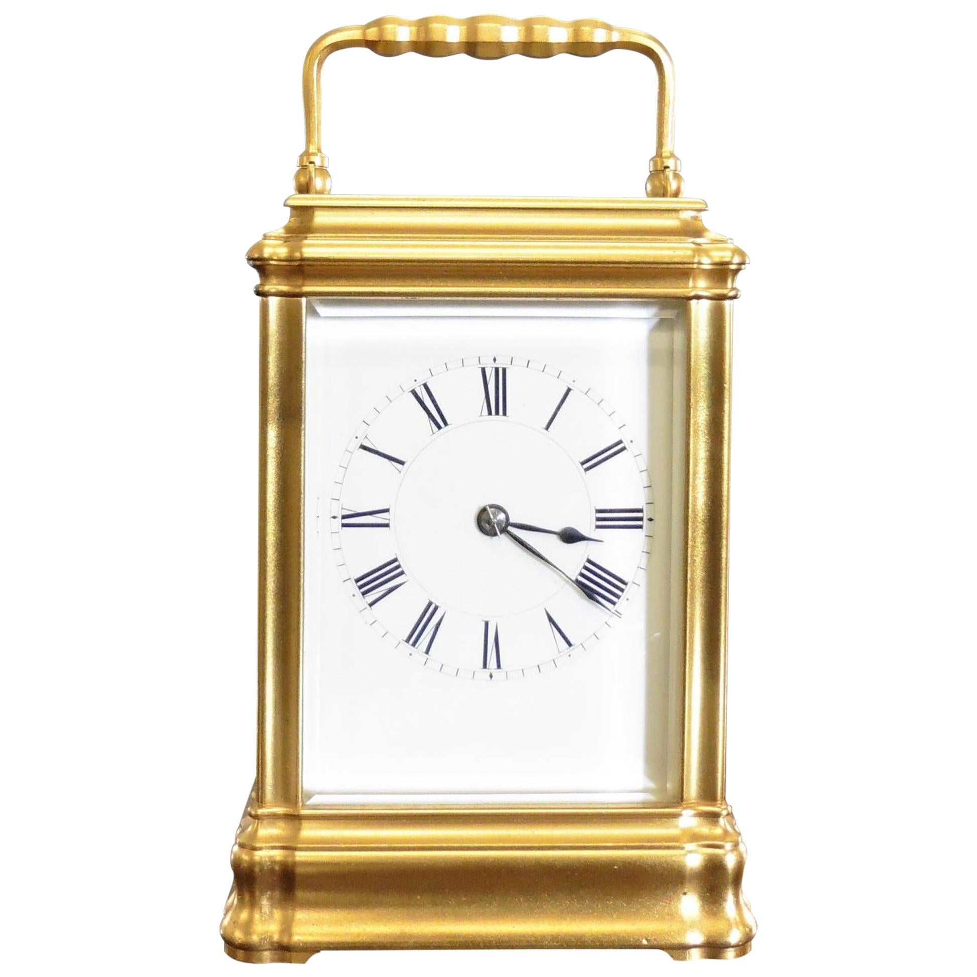 Victorian Gilded Carriage Clock For Sale