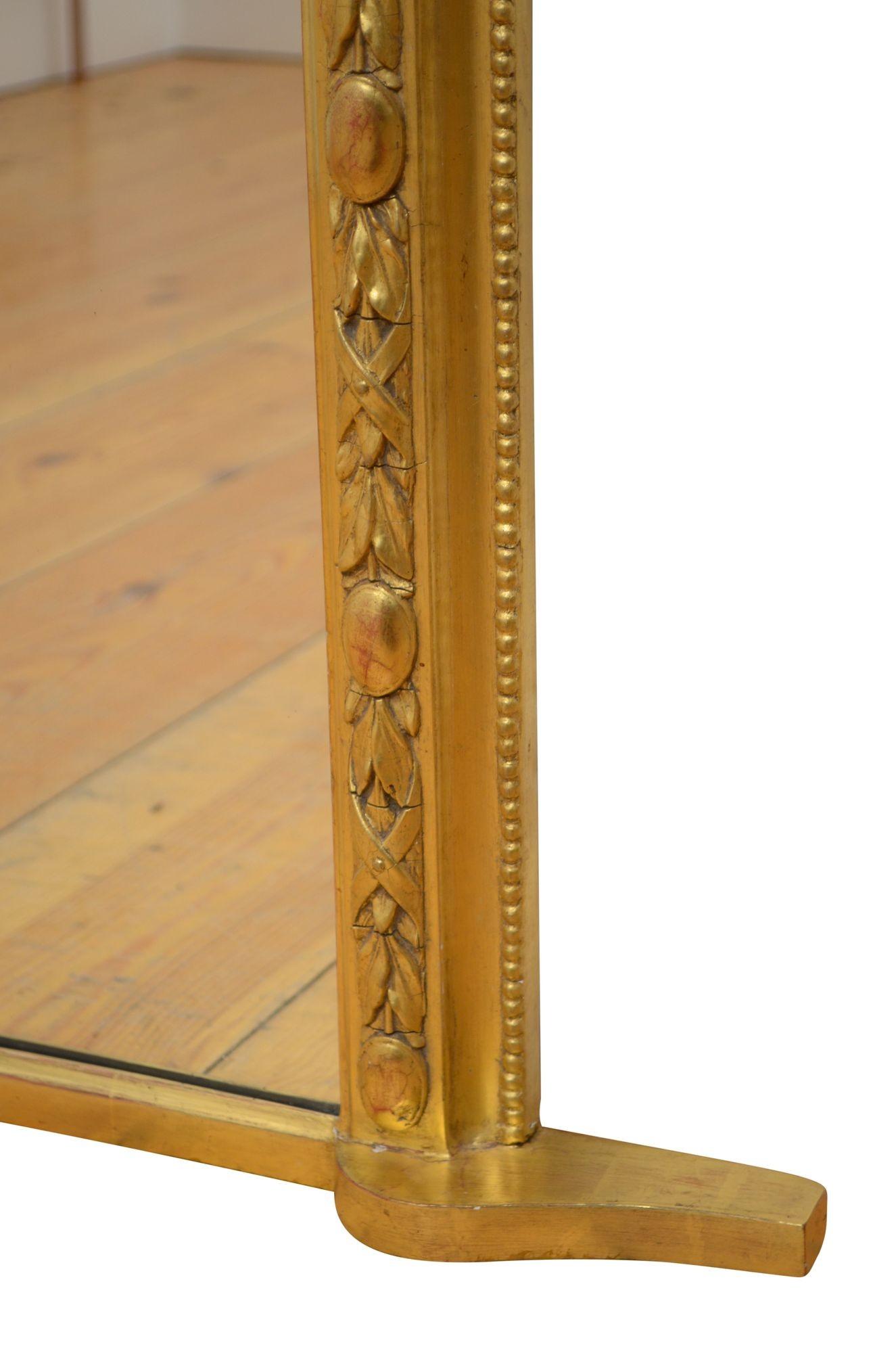 Victorian Gilded Overmantel Mirror H81cm 2