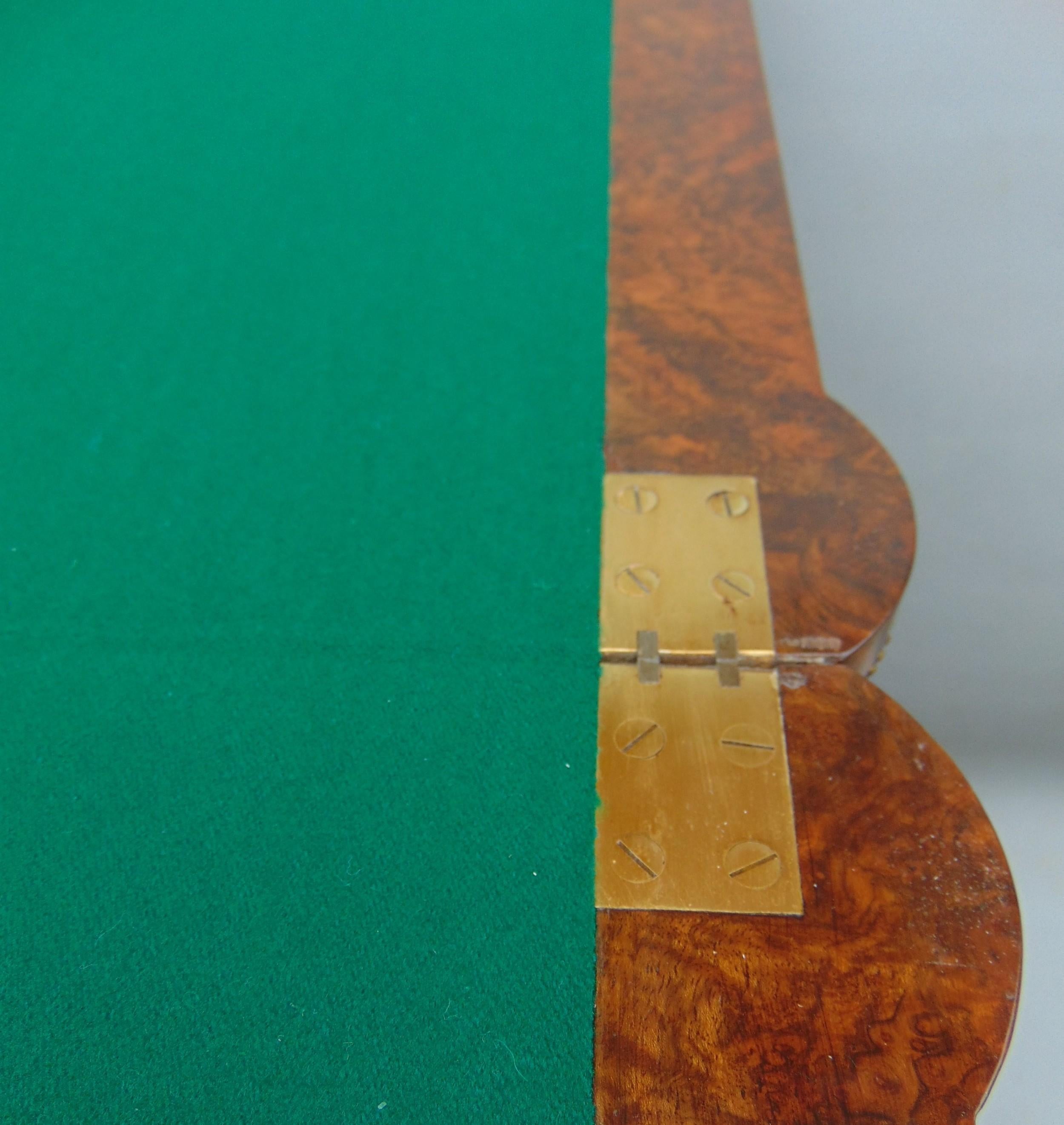 Victorian Gillows Burr Walnut Card Table English For Sale 4
