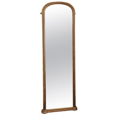 Antique Victorian Gilt Full Height Arched Wall Mirror, circa 1870