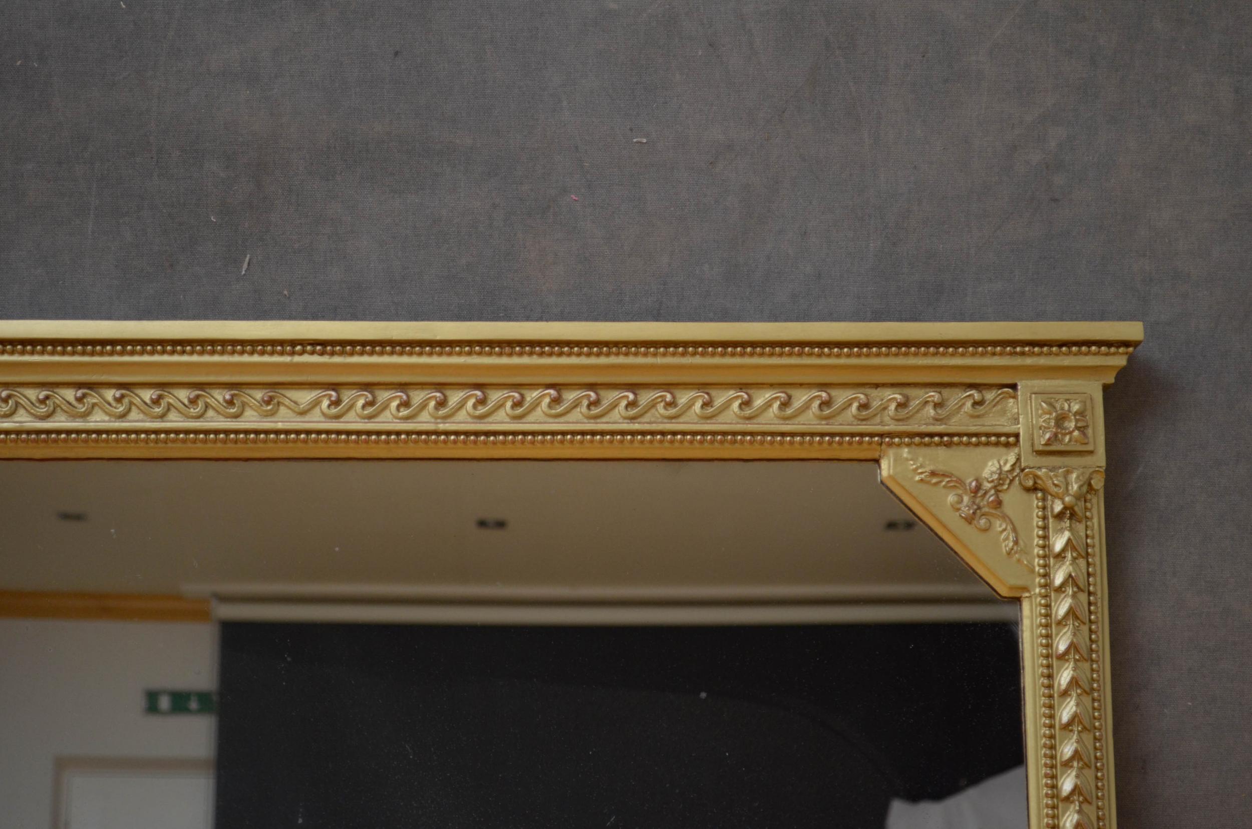 Victorian Gilt Overmantel Mirror 1