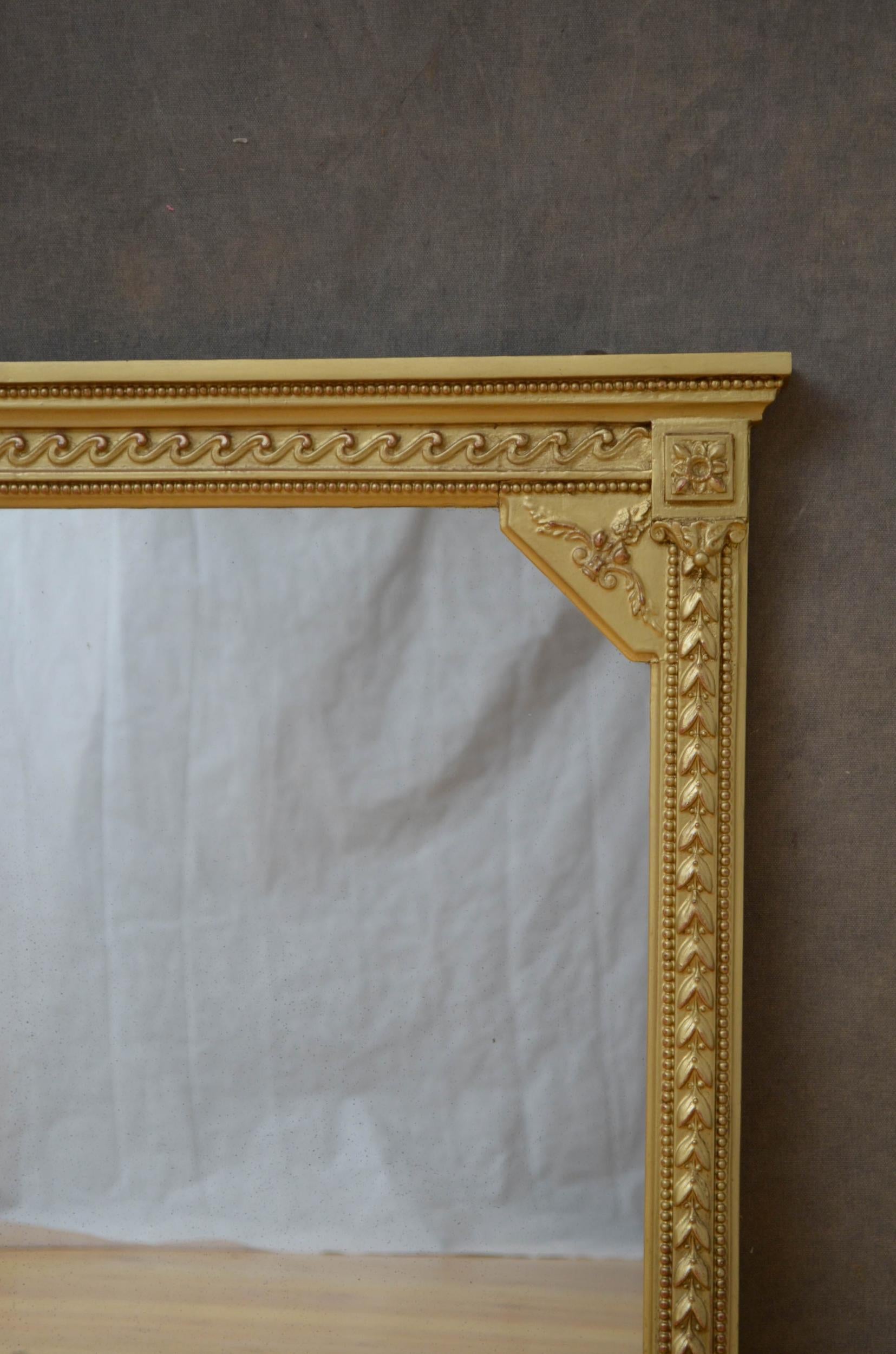 Victorian Gilt Overmantel Mirror 2