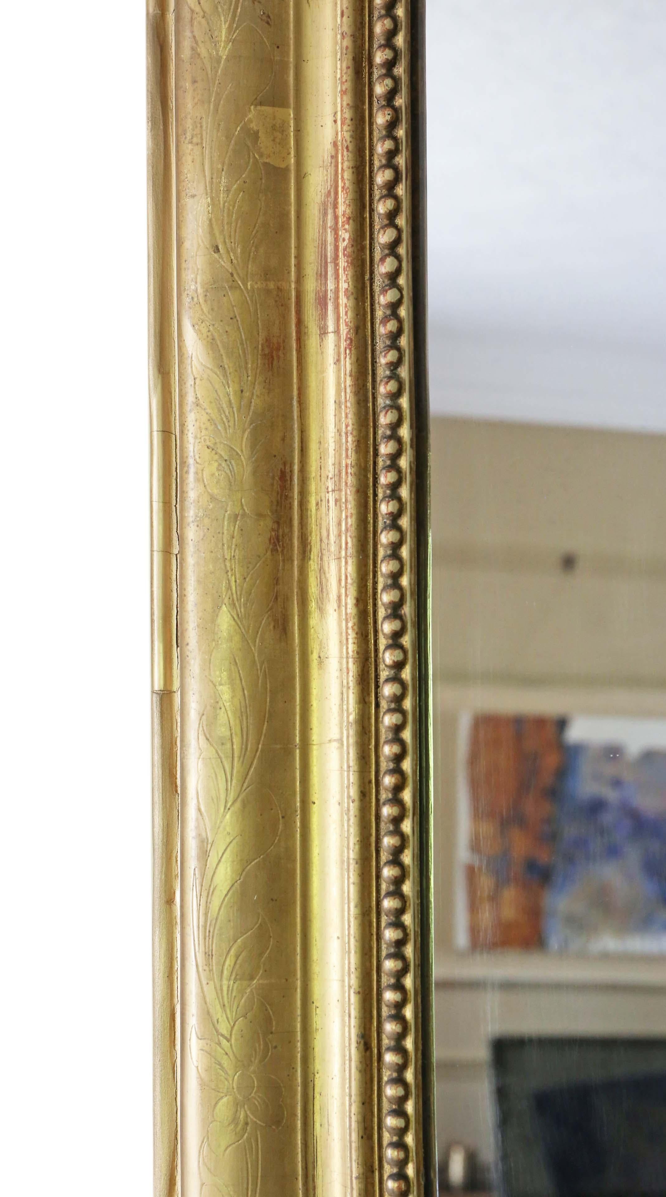 Victorian Gilt Overmantle or Wall Mirror 2
