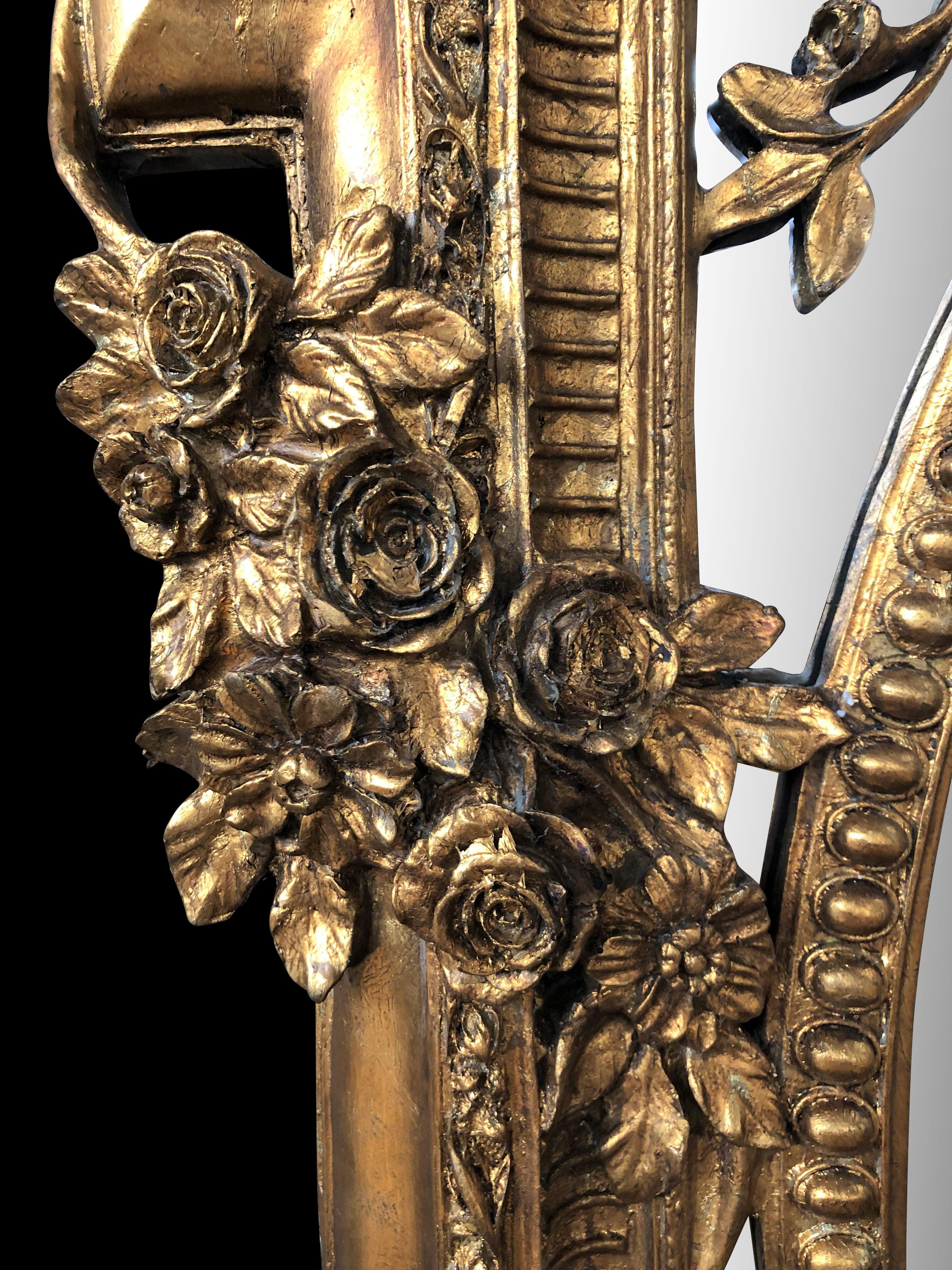 Victorian Gilt Rococo Pier Mirror, 20th Century 1