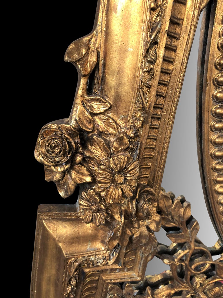 Victorian Gilt Rococo Pier Mirror, 20th Century at 1stDibs