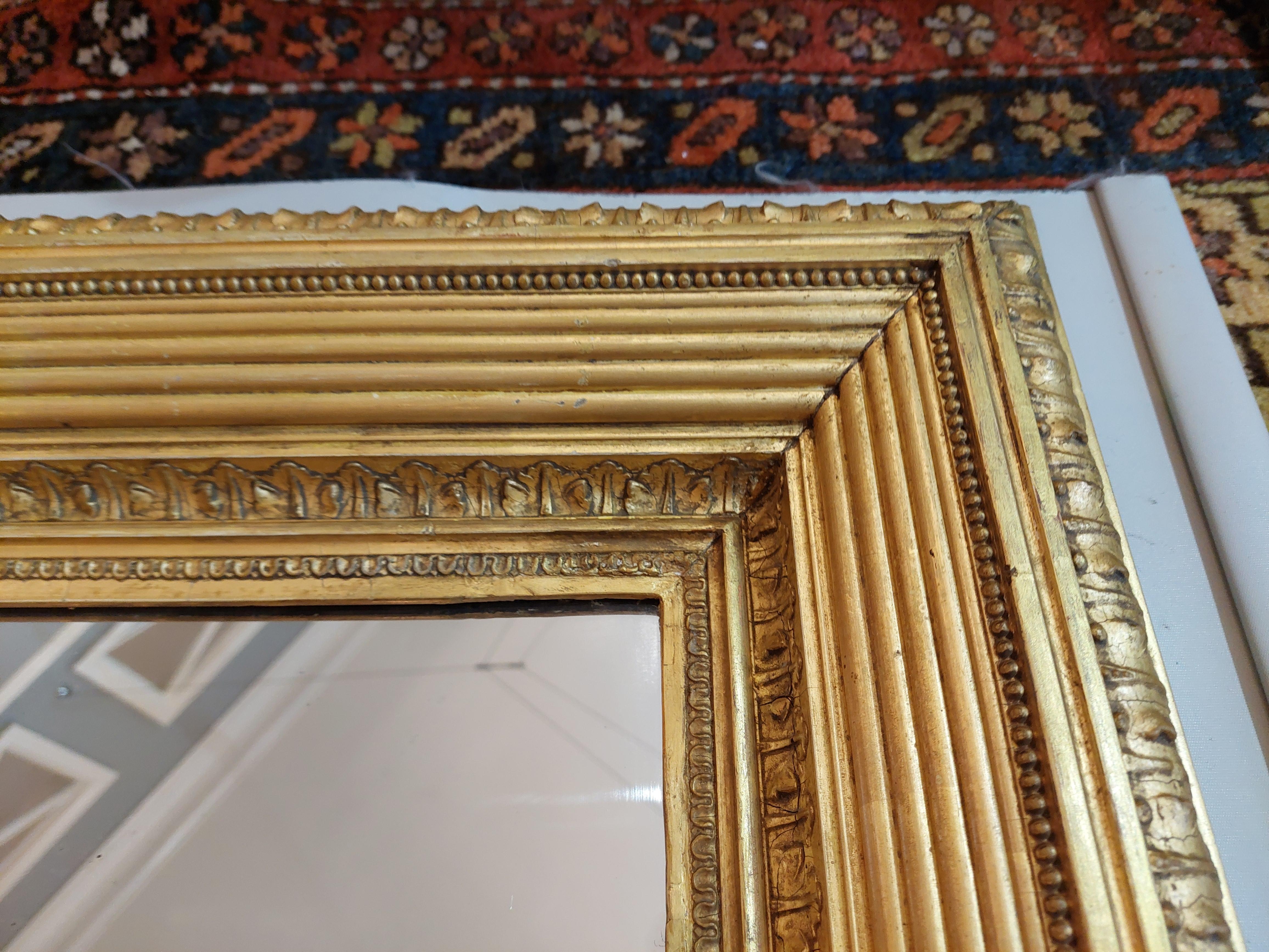 Victorian Giltwood and Gesso Framed Mirror In Good Condition For Sale In Altrincham, GB