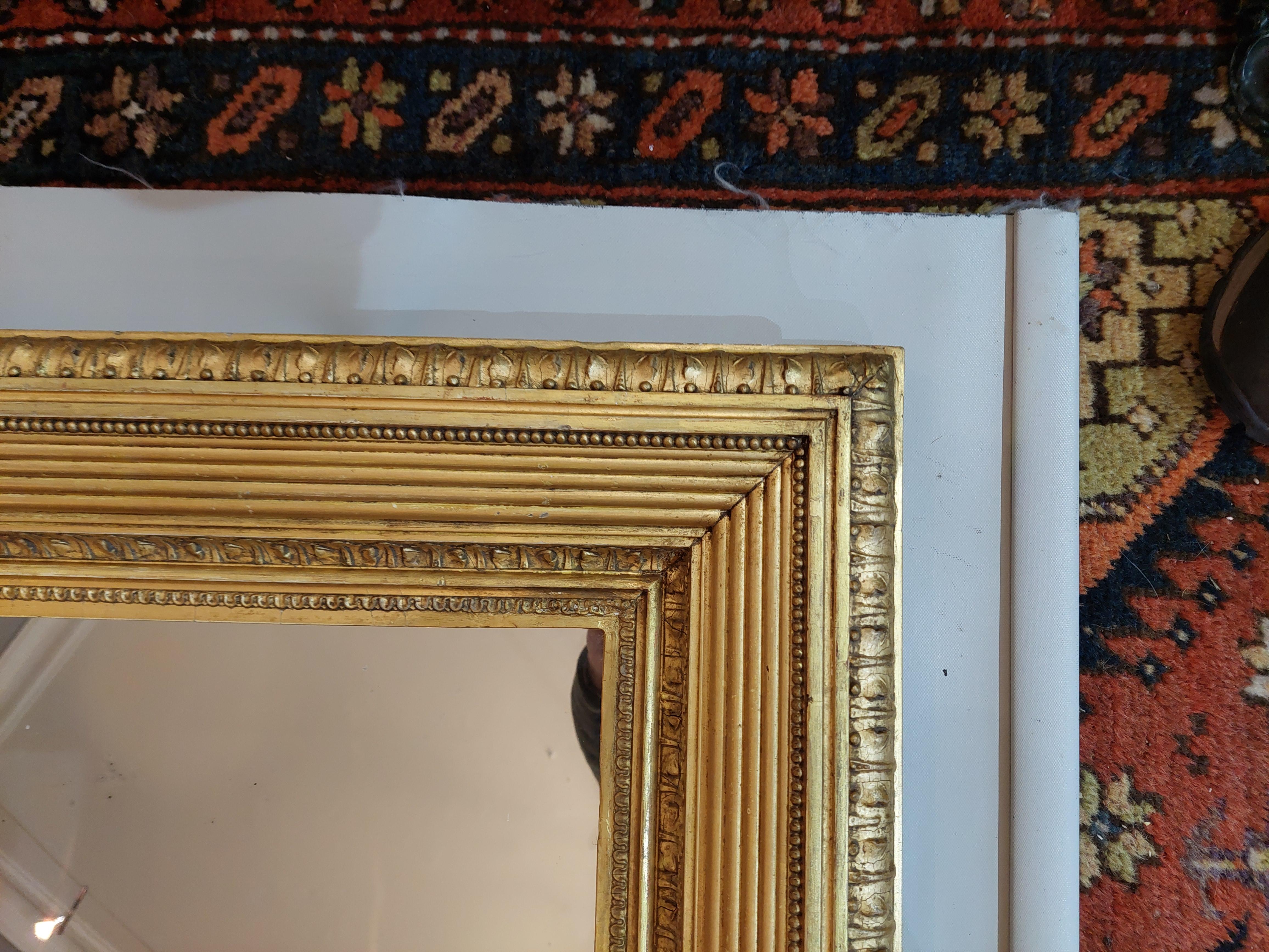 19th Century Victorian Giltwood and Gesso Framed Mirror For Sale