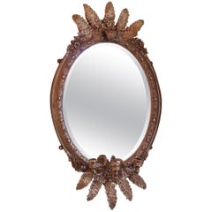 Victorian Giltwood and Gesso Oval Wall Mirror