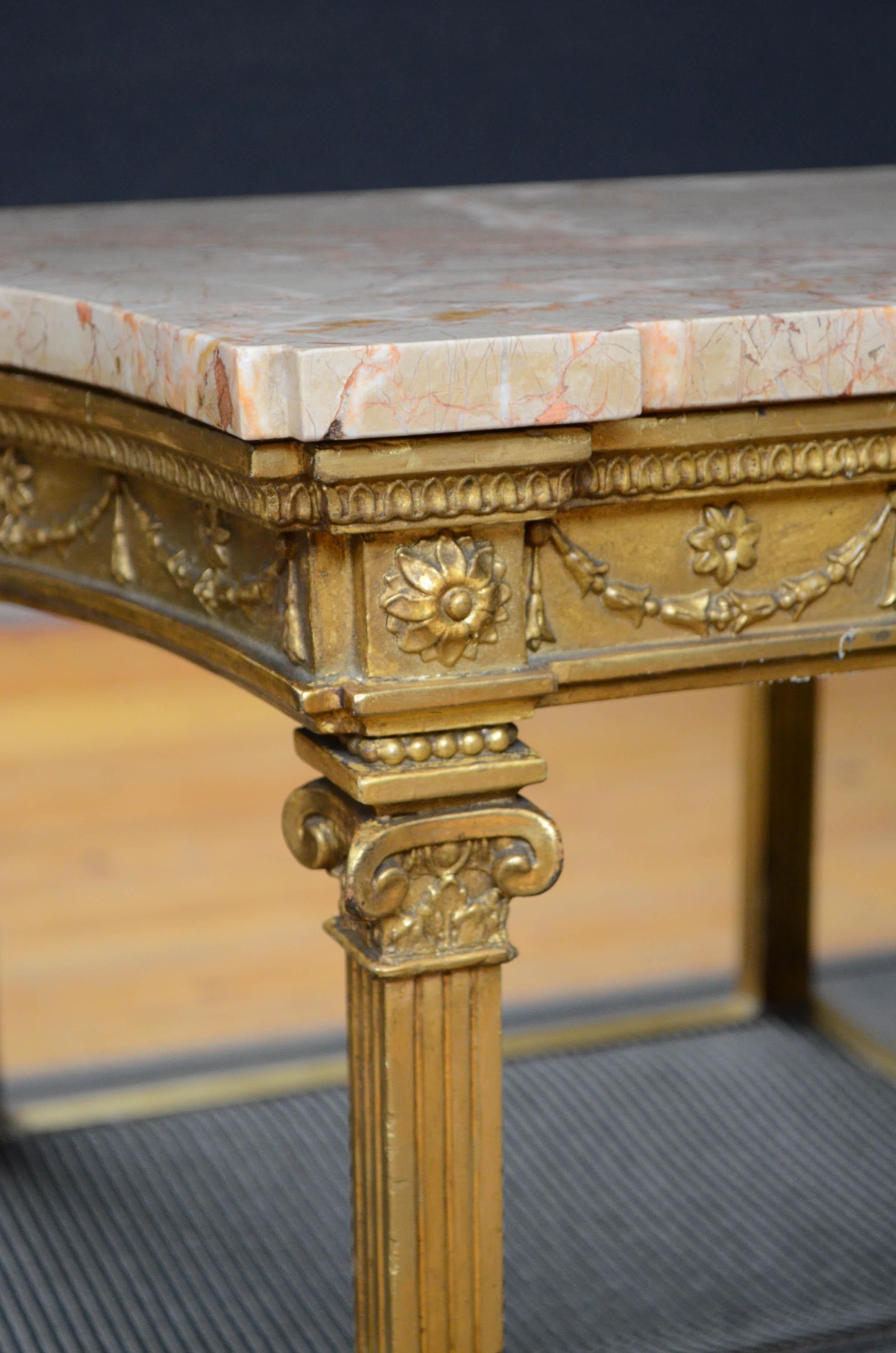 English Victorian Giltwood Console Table