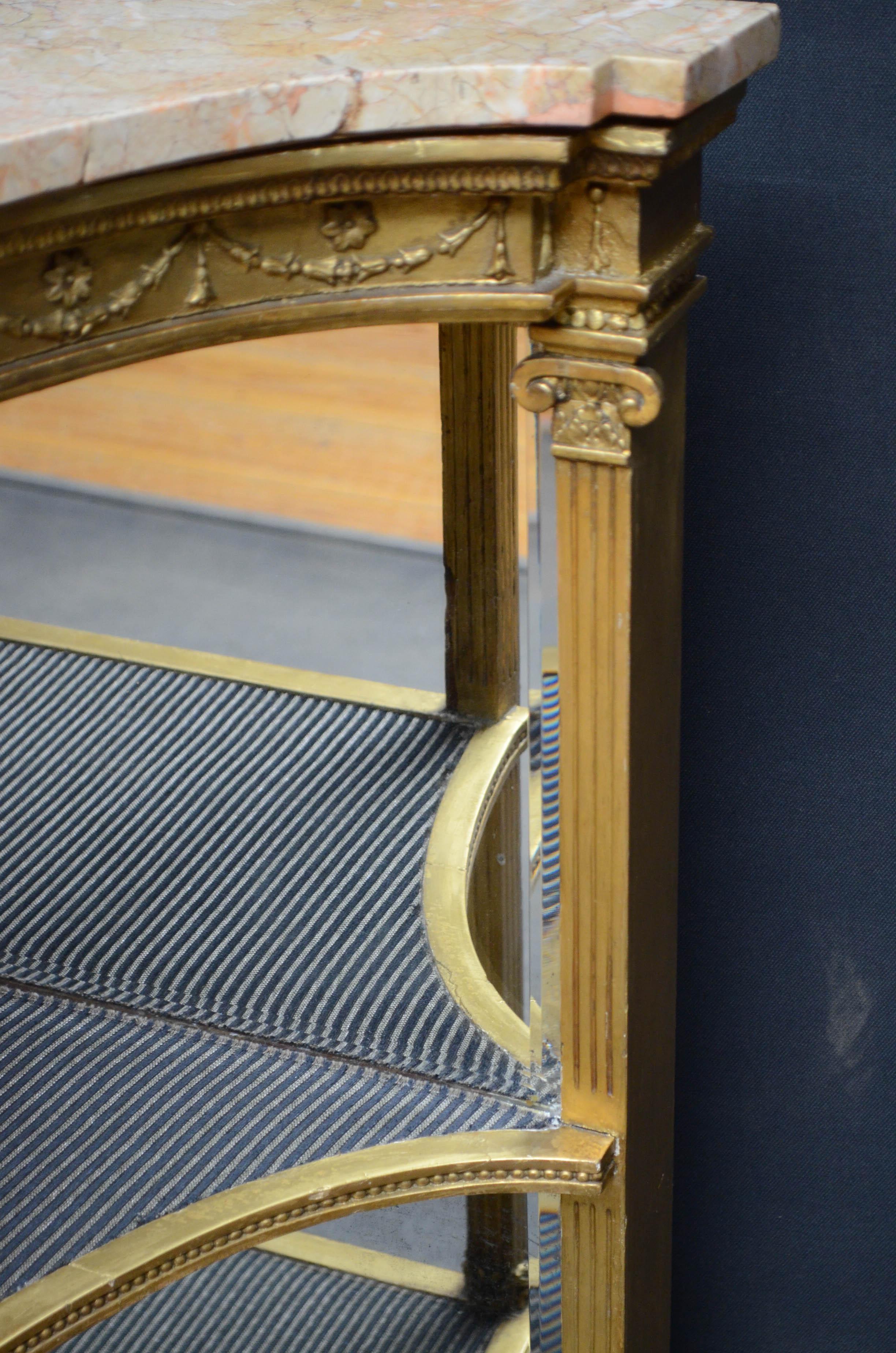 Victorian Giltwood Console Table 1