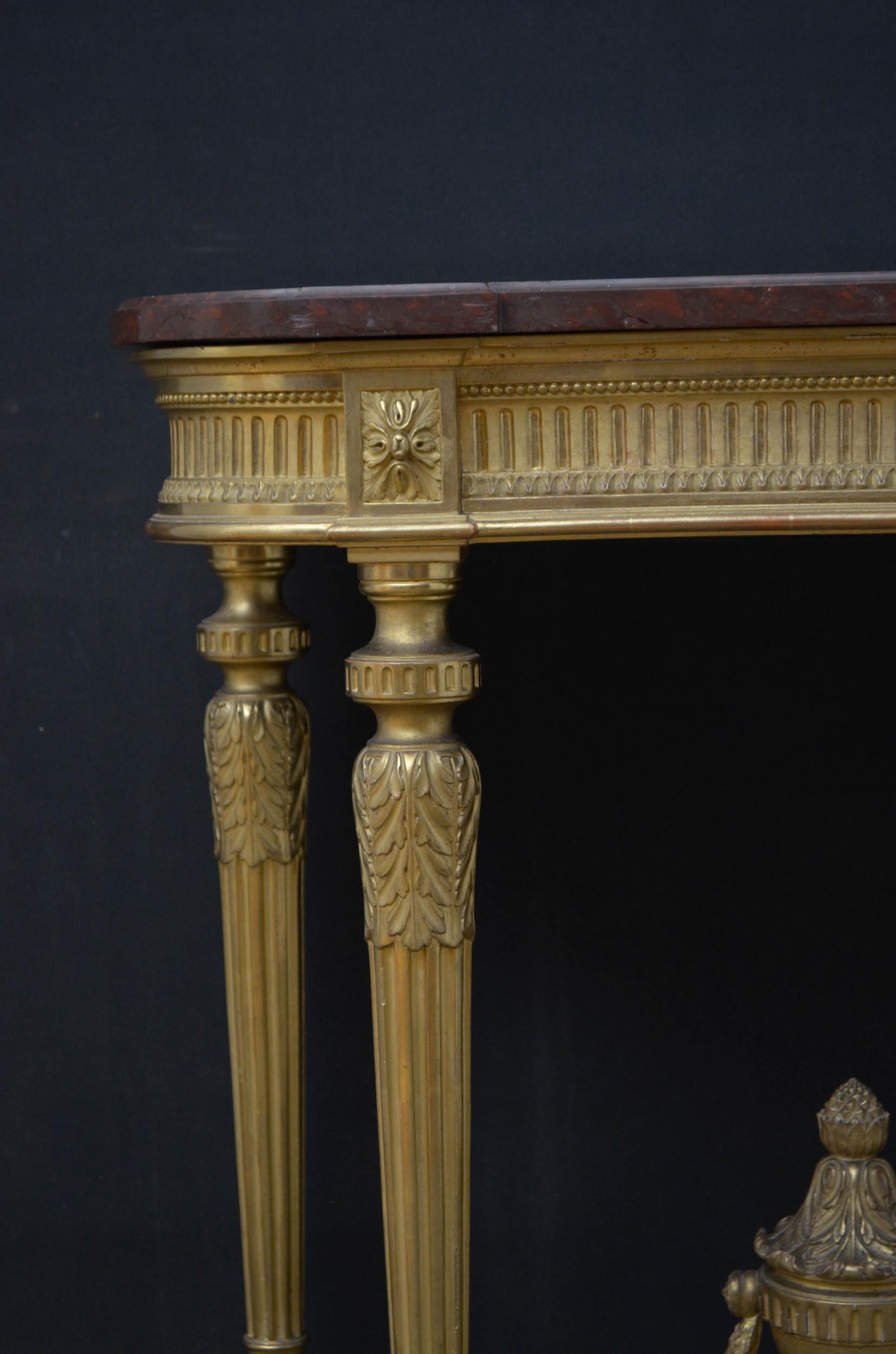 Victorian Giltwood Console Table with Jardinière For Sale 4