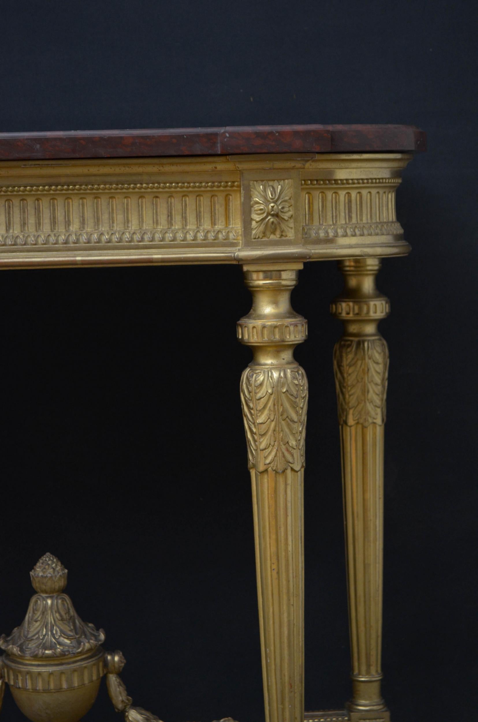 Victorian Giltwood Console Table with Jardinière For Sale 8