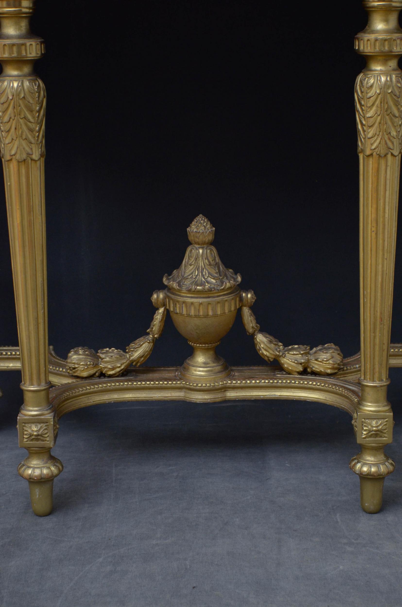 Victorian Giltwood Console Table with Jardinière For Sale 10