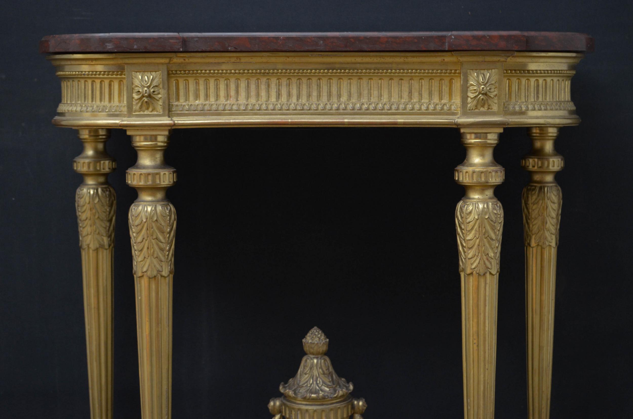 Victorian Giltwood Console Table with Jardinière For Sale 1