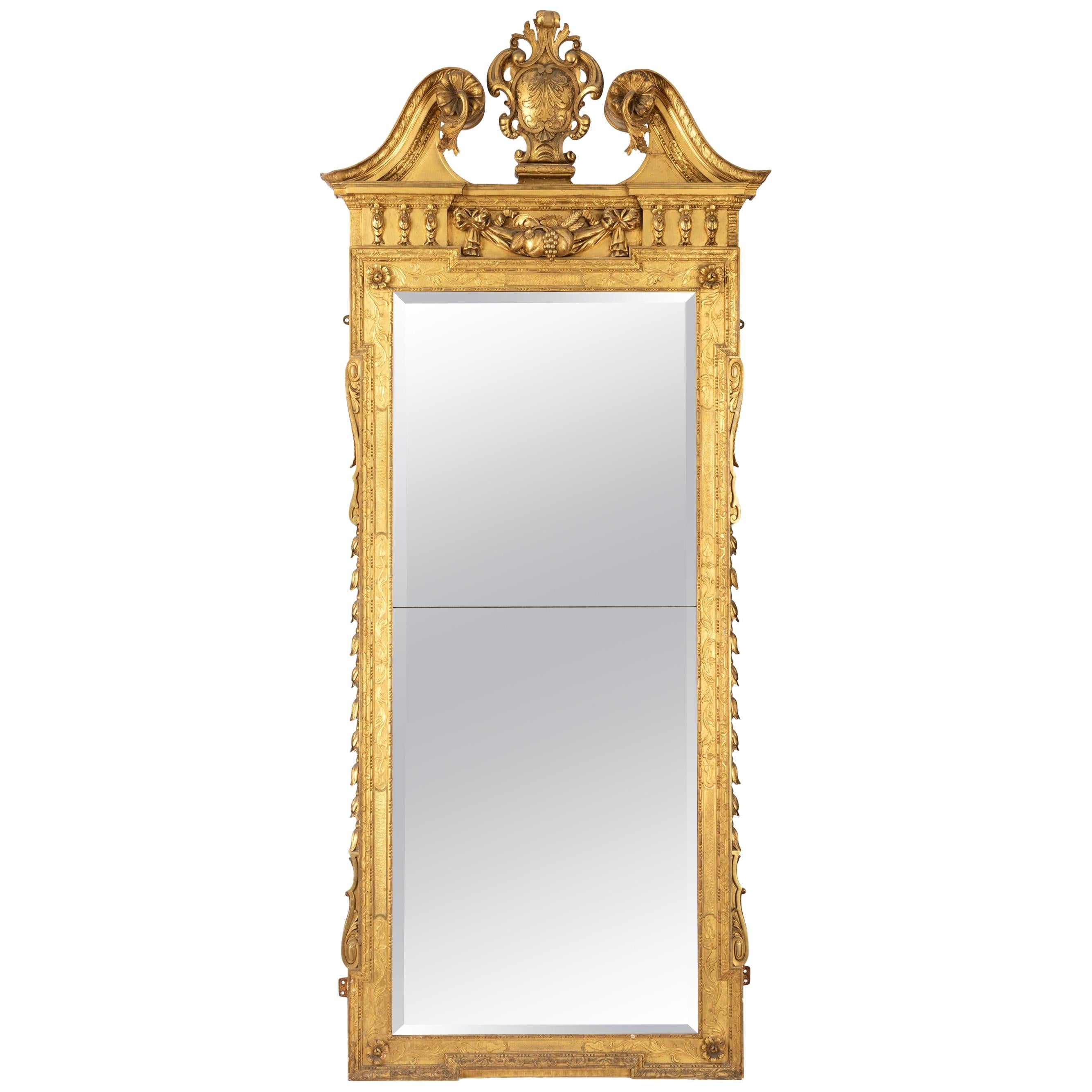 Victorian Giltwood Mirror after a Design by William Kent