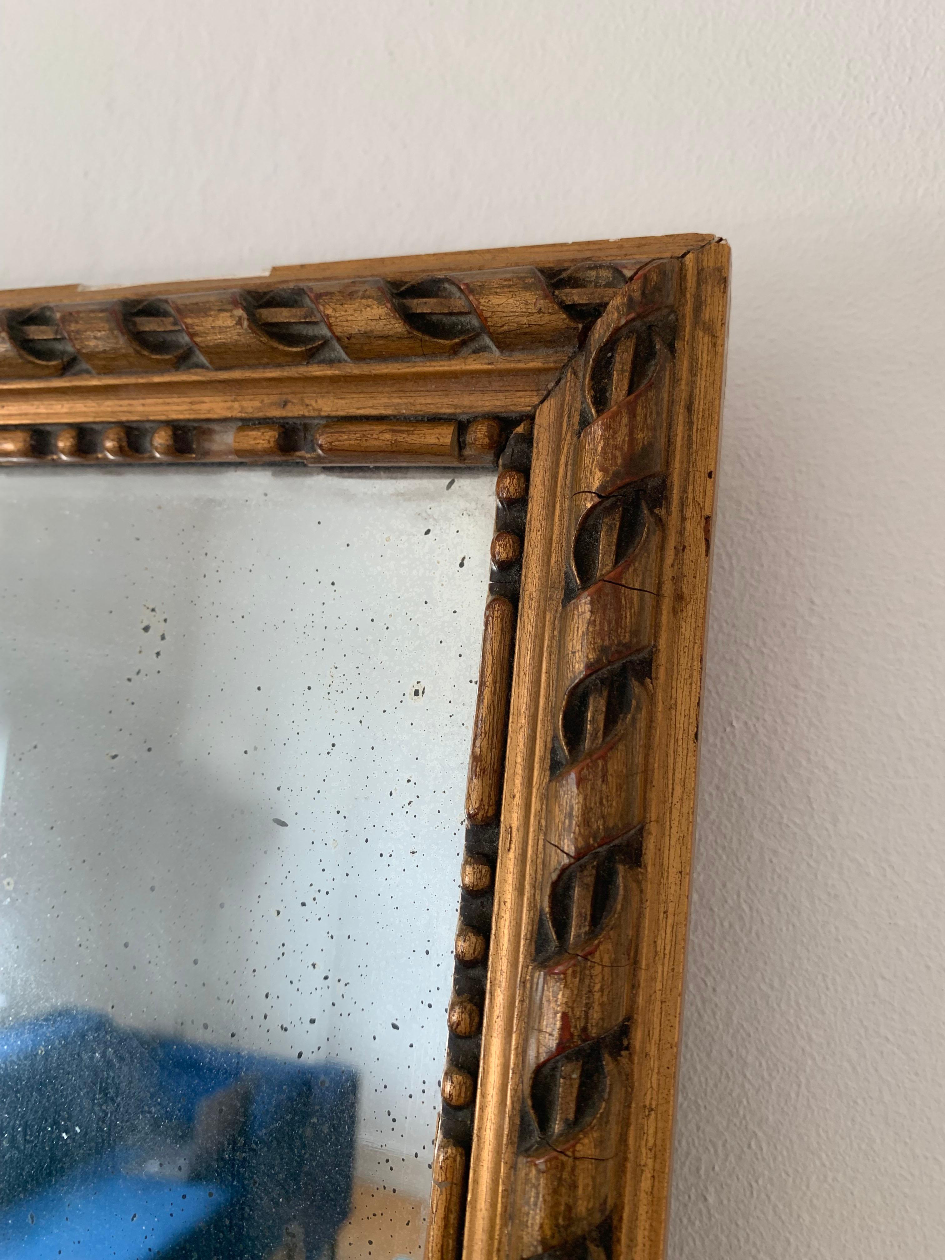 Victorian Giltwood Carved Mirror United Kingdom In Good Condition In Sakskøbing, DK