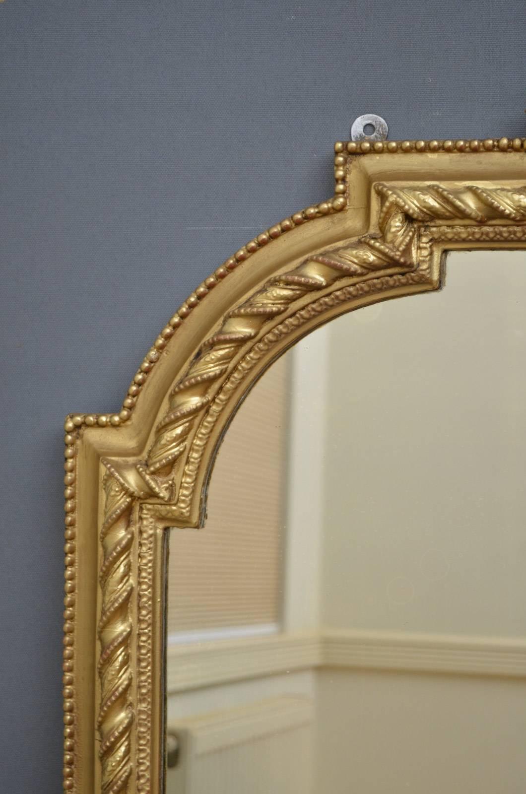 English Victorian Giltwood Mirror